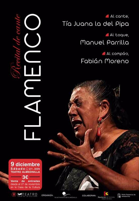 Recital de cante flamenco en Almedinilla el 9Dic
