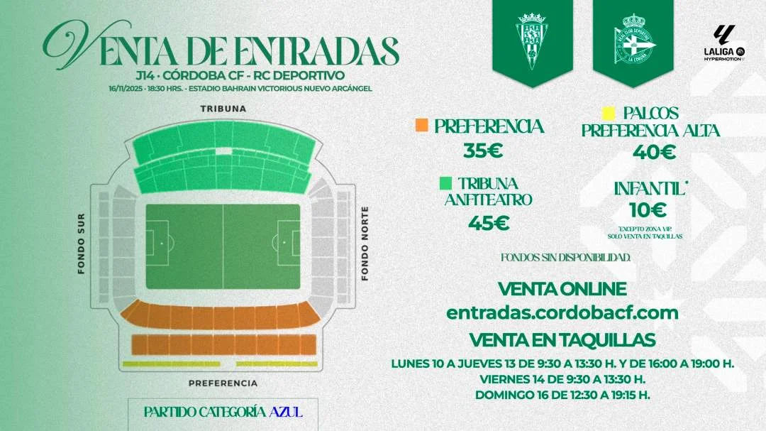 Venta Entradas Córdoba - Deportivo