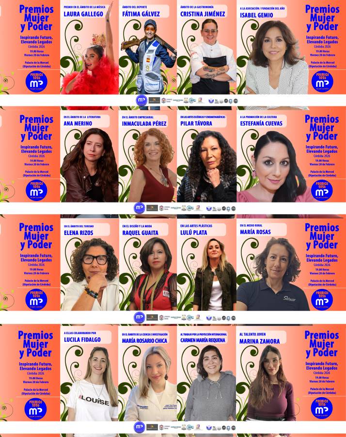 Cartel Vertical de Mujeres Extraordinarias, Premios Mujer y Poder 2026