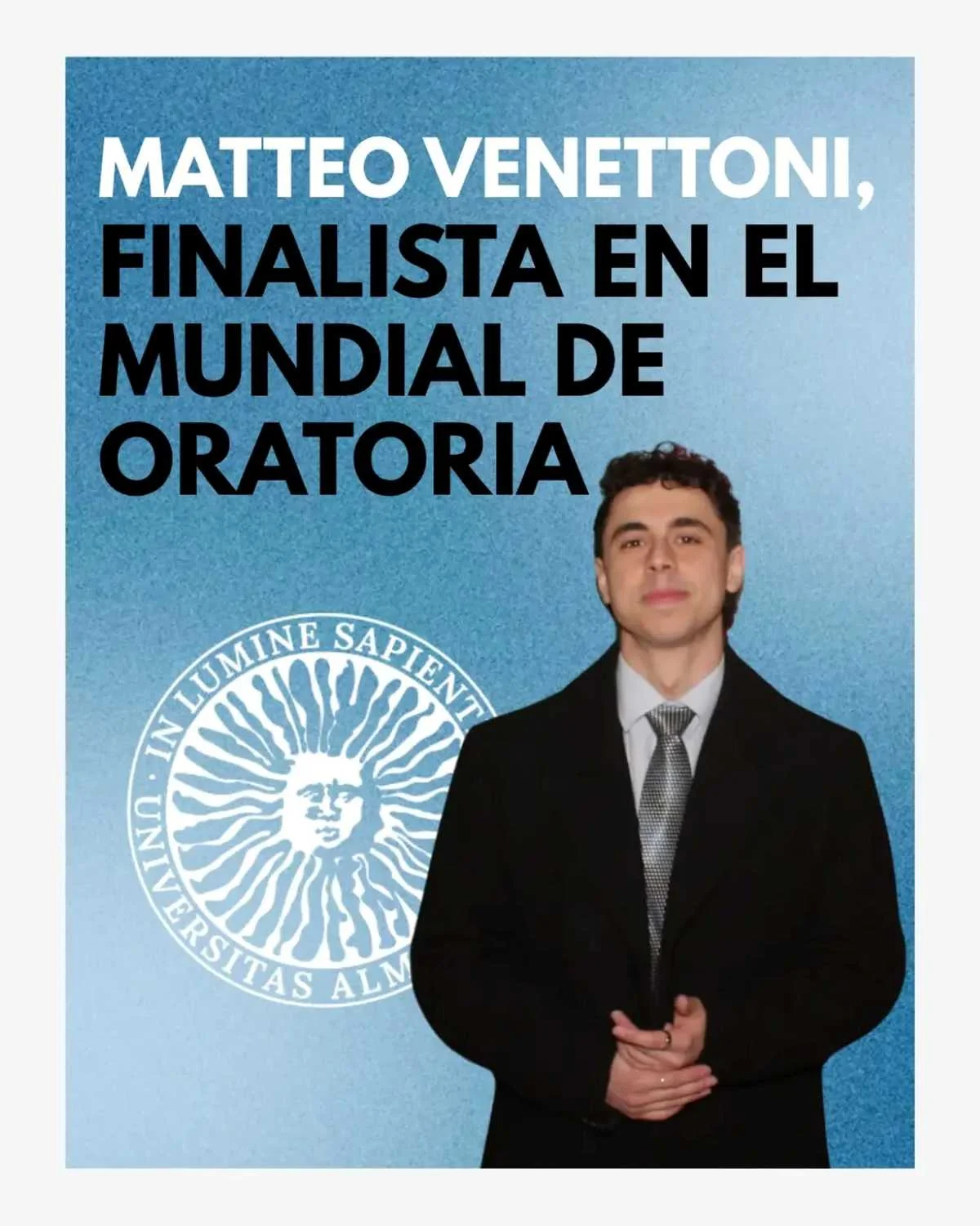 Matteo Venettoni. Finalista Mundial de Oratoria.