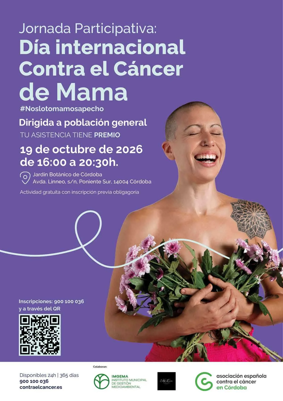 Cartel Día Internacional del Cancer de Mama en Córdoba