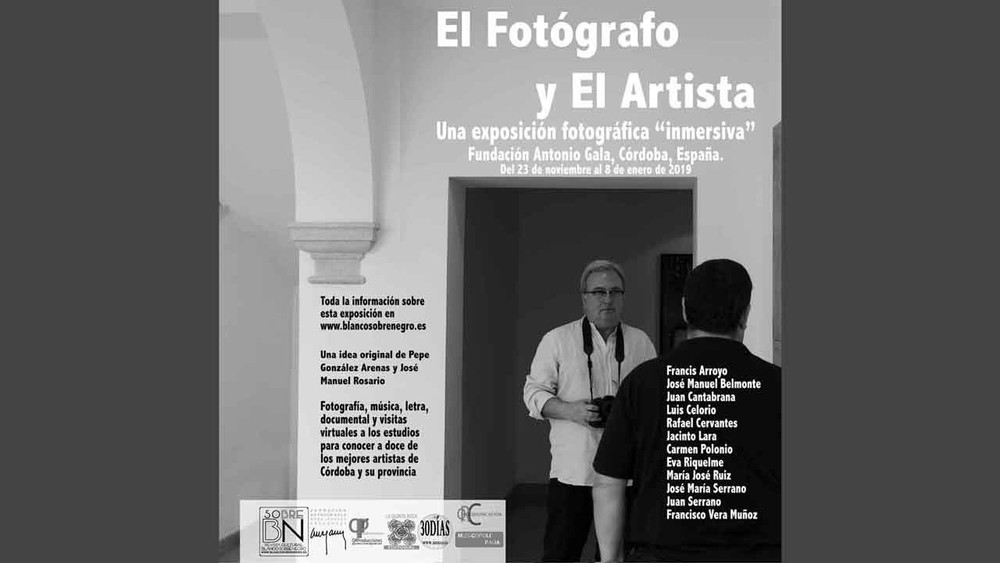 El proyecto expositivo El Fotógrafo y el Artista presenta el cartel anunciador de su inauguración.