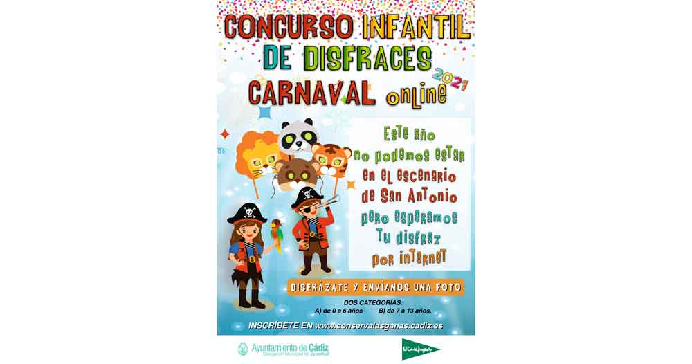 Cádiz: Carnaval. El Ayuntamiento celebrará un concurso infantil de disfraces de Carnaval vía online. Se presenta el sello dedicado a Manolo Santander.