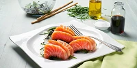 Proteina de calidad Salmón en Sashimi