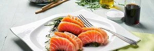 Proteina de calidad Salmón en Sashimi