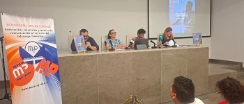 Presentación MP Magazine. Jose Manuel Rosario, Sara PInzi, Maria Piña, M Angeles Mellado. 