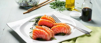 Proteina de calidad Salmón en Sashimi