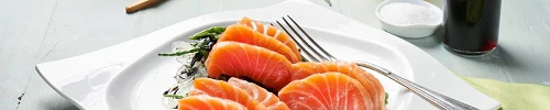 Proteina de calidad Salmón en Sashimi