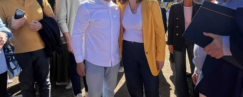 Dos personas ante la camara. Kevin Ulerio y Miriam González